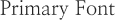 Primary Font